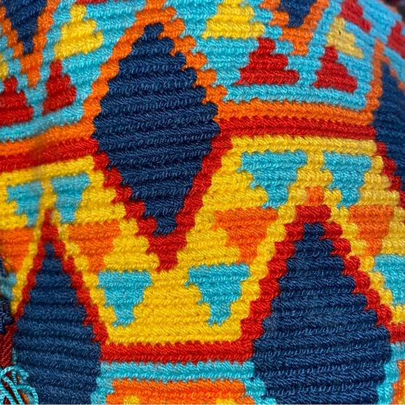 Boho Knitted Crossbody Shoulder Bag
Drawstring Fringe Multi Color Hobo - Picture 6 of 9